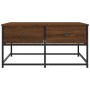 Mesa de centro madera de ingeniería marrón roble 80x80x40 cm