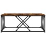 Mesa de centro madera de ingeniería roble ahumado 100x100x40 cm