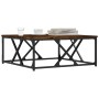 Mesa de centro madera contrachapada roble ahumado 70x70x30 cm