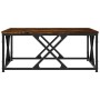 Mesa de centro madera contrachapada roble ahumado 70x70x30 cm