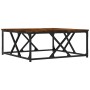 Mesa de centro madera contrachapada roble ahumado 70x70x30 cm