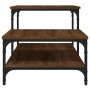 Mesa de centro madera contrachapada roble marrón 100x50,5x45 cm