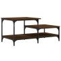 Mesa de centro madera contrachapada roble marrón 100x50,5x45 cm