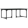 Mesa de centro madera contrachapada negro 90x50x35 cm