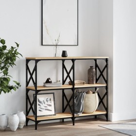 Mesa consola madera de ingeniería roble Sonoma 100x28x80,5 cm Mesa consola madera de ingeniería roble Sonoma 100x28x80,5 cm
