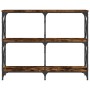 Mesa consola madera de ingeniería roble ahumado 100x28x80,5 cm