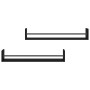 Estantes de pared con barras 2 unidades negro 80x16x14 cm en Estantes y estanterías | Comprar online en Foro24