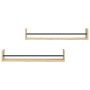 Estantes de pared con barras 2 uds roble Sonoma 80x16x14 cm