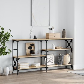 Mesa consola madera de ingeniería roble Sonoma 150x29x76,5 cm Mesa consola madera de ingeniería roble Sonoma 150x29x76,5 cm