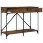 Mesa consola madera de ingeniería roble ahumado 100x39x78,5 cm