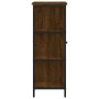 Aparador de madera de ingeniería marrón roble 70x30x80 cm
