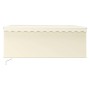 Toldo retráctil manual con persiana y luz LED crema 3x2,5 m