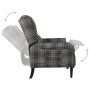 Silla reclinable de tela gris | Foro24.es | Tu tienda online para hogar, jardín y más Foro24.es