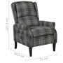 Silla reclinable de tela gris | Foro24.es | Tu tienda online para hogar, jardín y más Foro24.es