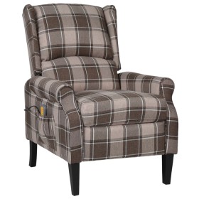 Sillón de masaje reclinable de tela beige de vidaXL, Sillones de masaje eléctricos - Ref: Foro24-329303, Precio: 198,86 €, De...