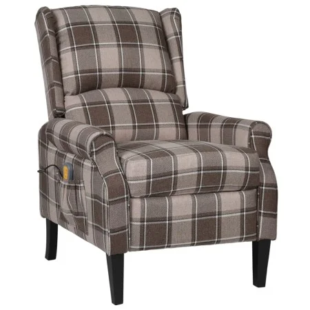 Sillón de masaje reclinable de tela beige de vidaXL, Sillones de masaje eléctricos - Ref: Foro24-329303, Precio: 198,86 €, De...
