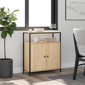 Aparador Roble Sonoma 70x30x80 cm Madera de ingeniería