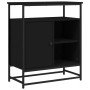 Aparador de madera de ingeniería negro 69x35x80 cm