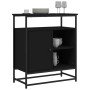 Aparador de madera de ingeniería negro 69x35x80 cm