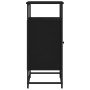 Aparador de madera de ingeniería negro 69x35x80 cm