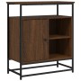 Aparador de madera de ingeniería roble marrón 100x35x80 cm
