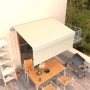 Toldo automático retráctil con persiana color crema 3x2,5m