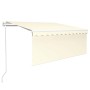 Toldo automático retráctil con persiana color crema 3x2,5m