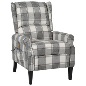 Sillón de masaje reclinable de tela gris de vidaXL, Sillones de masaje eléctricos - Ref: Foro24-329313, Precio: 190,37 €, Des...