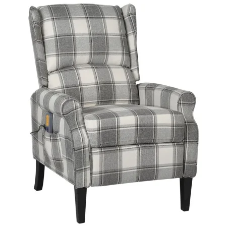 Sillón de masaje reclinable de tela gris de vidaXL, Sillones de masaje eléctricos - Ref: Foro24-329313, Precio: 188,13 €, Des...