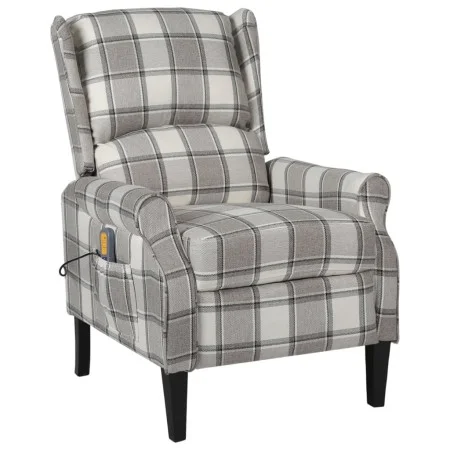 Sillón de masaje reclinable de tela gris de vidaXL, Sillones de masaje eléctricos - Ref: Foro24-329314, Precio: 189,29 €, Des...