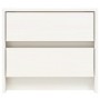 Mesita de noche madera maciza de pino blanco 40x31x35,5 cm