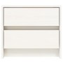 Mesitas de noche 2 uds madera maciza pino blanco 40x31x35,5 cm