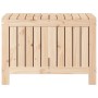 Caja de almacenaje jardín madera maciza de pino 76x42,5x54 cm