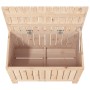 Caja de almacenaje jardín madera maciza de pino 76x42,5x54 cm