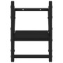 Estantes de pared con barras 2 unidades negro 20x25x30 cm