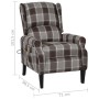 Sillón de masaje reclinable de tela marrón de vidaXL, Sillones de masaje eléctricos - Ref: Foro24-329318, Precio: 234,53 €, D...