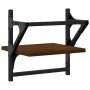 Estantes de pared con barras 2 uds marrón roble 30x25x30 cm en Estantes y estanterías | Comprar online en Foro24