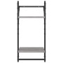 Estantes pared 2 niveles barras 2 uds gris Sonoma 30x25x65 cm