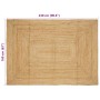 Alfombra de yute tejida a mano natural 160x230 cm