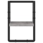 Estante de pared con barra gris Sonoma 20x25x30 cm