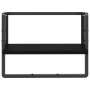 Estante de pared con barra negro 40x25x30 cm