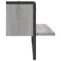 Estante de pared con barra gris Sonoma 65x25x30 cm