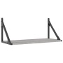Estantes pared 2 uds madera ingeniería gris Sonoma 60x25x25,5cm