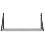Estantes pared 2 uds madera ingeniería gris Sonoma 60x25x25,5cm