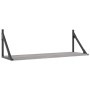 Estantes pared 2 uds madera ingeniería gris Sonoma 80x25x25,5cm