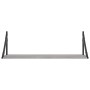 Estantes pared 2 uds madera ingeniería gris Sonoma 80x25x25,5cm