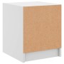 Mesita de noche con puerta de vidrio blanco 35x37x42 cm en Mesitas de noche | Comprar online en Foro24