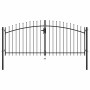 Puerta doble para valla con puntas de lanza 300x150 cm