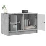 Mueble de TV con puertas de vidrio gris hormigón 68x37x42 cm en Muebles TV | Comprar online en Foro24