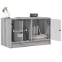 Mueble de TV con puertas de vidrio gris Sonoma 68x37x42 cm